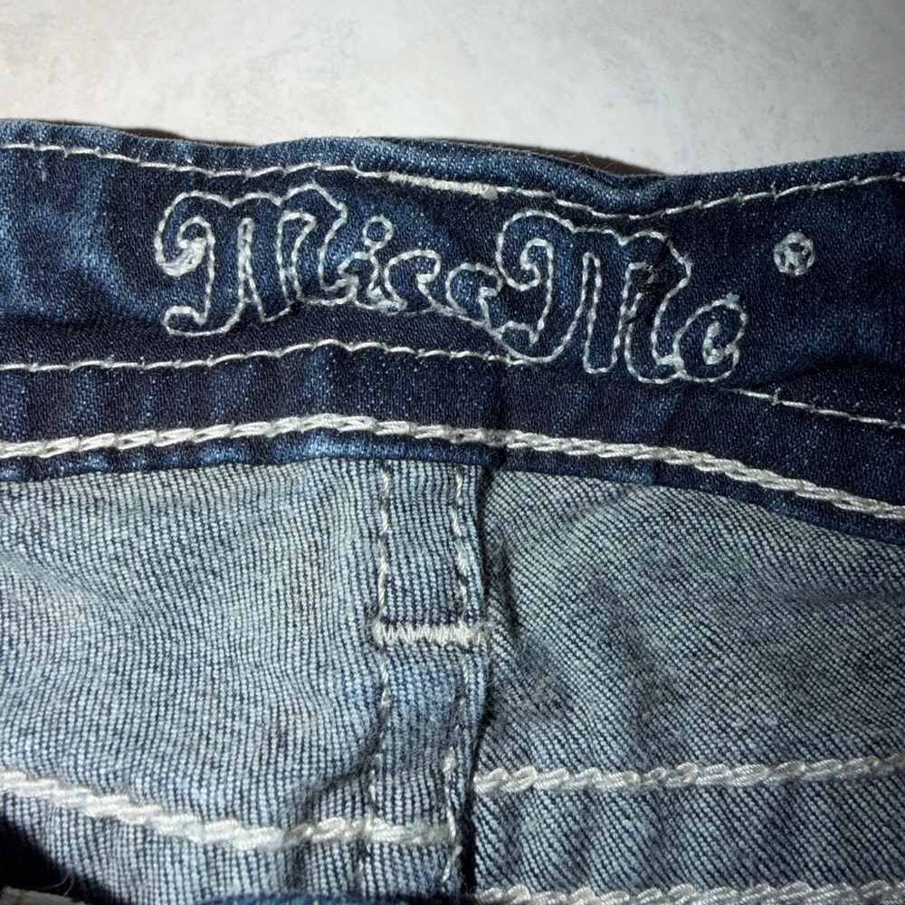 Miss Me Signature Women Jeans Low Rise Bootcut Blue Embellished Size 26x29.5 EUC - Picture 9 of 11